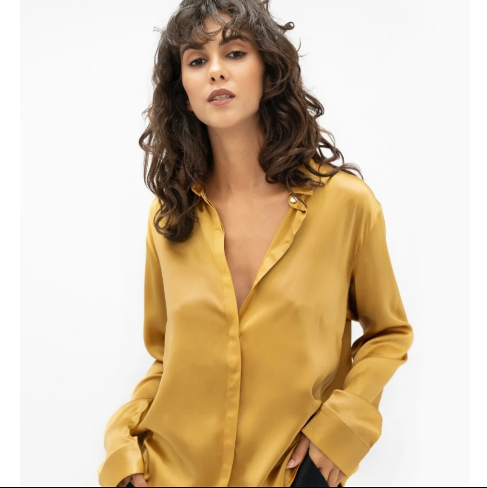1People Kobe Silk Blouse - Mimosa